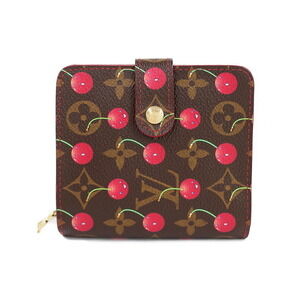 Louis Vuitton Monogram Cherry Red Compact Zip Wallet